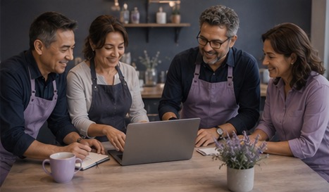 People exploring AI tools together at a laptop